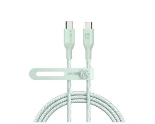 CABLE ANKER 544 USB-C TO USB-C CABLE (6FT 140W BIO-NYLON GREEN)