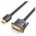 CONVERSOR DVI/M A HDMI/M 1.5 M NEGRO VENTION (Espera 4 dias)