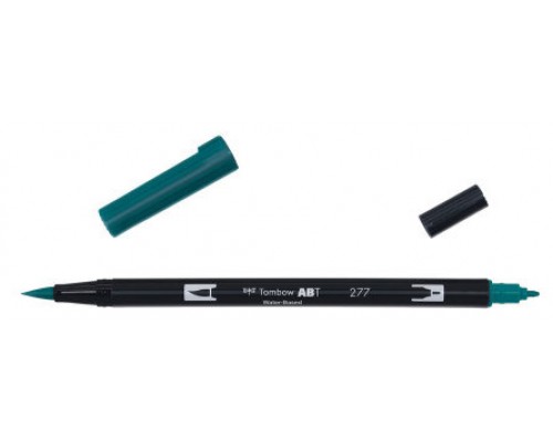 ROTULADOR DOBLE PUNTA PINCEL DUAL BRUSH-277 - COLOR DARK GREEN. TOMBOW ABT-277 (Espera 4 dias)