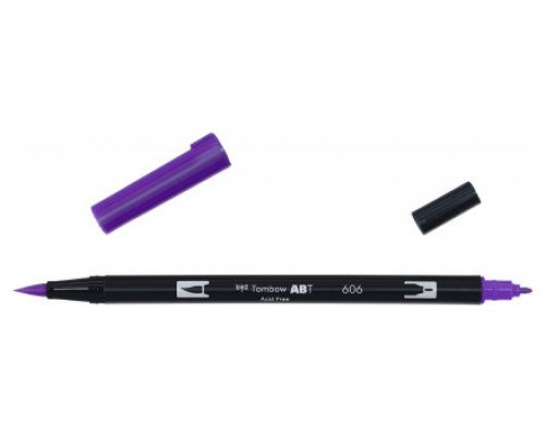 ROTULADOR DOBLE PUNTA PINCEL COLOR VIOLET TOMBOW ABT-606 (MIN6) (Espera 4 dias)