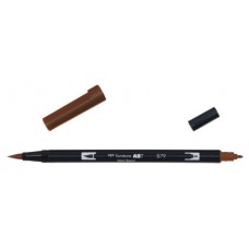 ROTULADOR DOBLE PUNTA PINCEL DUAL BRUSH-879 - COLOR BROWN. TOMBOW ABT-879 (Espera 4 dias)