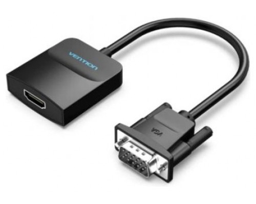 CONVERSOR VGA A HDMI 0.15 M NEGRO VENTION (Espera 4 dias)