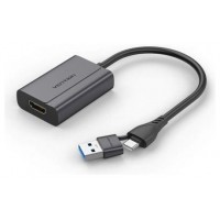 ADAPTADOR USB-A/USB-C A HDMI NEGRO VENTION (Espera 4 dias)