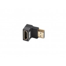 ADAPTADOR 8K LANBERG HDMI(M) A HDMI(H) ANGULO ABAJO ALUMINIO PLATA