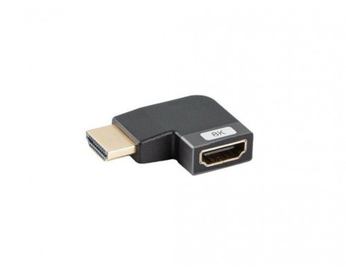 ADAPTADOR 8K LANBERG HDMI(M) A HDMI(H) ANGULO IZQUIERDA ALUMINIO PLATA