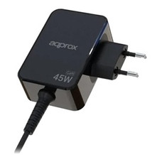 CARGADOR USB DE VIAJE/PARED TYPE-C 45W GaN NEGRO APPROX (Espera 4 dias)