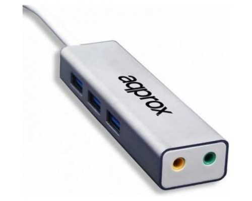 ADAPTADOR DE SONIDO 5.1 + HUB USB 3 PUERTOS 3.0 APPROX