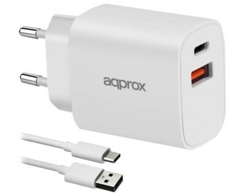 CARGADOR DE PARED APPROX APPUSBWALL20W 1xUSB-C PD CARGADOR DE PARED APPROX APPUSBWALL20W 1xUSB-C PD