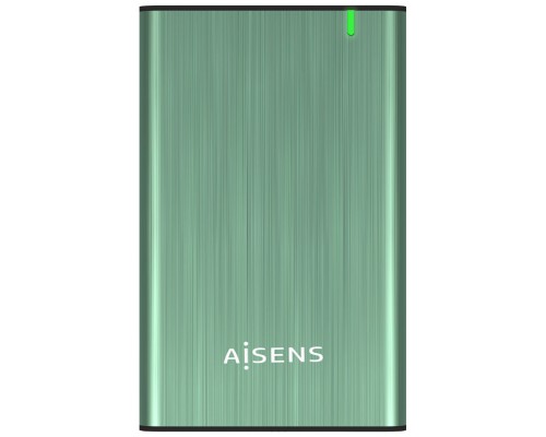 AISENS CAJA EXTERNA 2,5" ASE-2525BWN 9.5MM SATA A USB 3.0/USB3.1 GEN1, VERDE PRIMAVERA