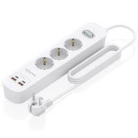 Aisens Regleta 3 tomas interruptor PD 2xUSBC 2xUSB Aisens Regleta 3 tomas interruptor PD 2xUSBC 2xUSB