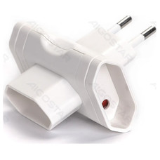 ENCHUFE DE CONVERSION ALEMAN 1 A 3 10A BLANCO AIGOSTAR (Espera 4 dias) ENCHUFE DE CONVERSION ALEMAN 1 A 3 10A BLANCO AIGOSTAR (Espera 4 dias)