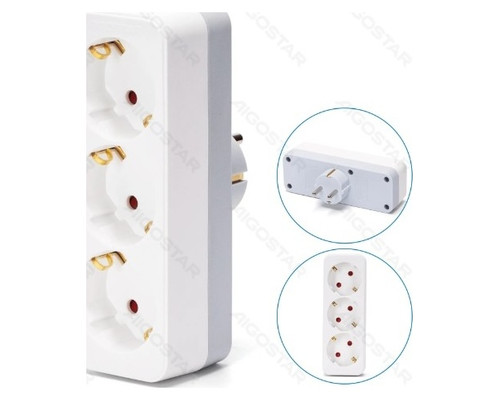 ENCHUFE DE CONVERSION ALEMAN 1 A 3 16A BLANCO/GRIS AIGOSTAR (Espera 4 dias)