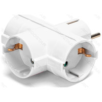 ENCHUFE DE CONVERSION ALEMAN 1 A 3 16A VERTICAL BLANCO AIGOSTAR (Espera 4 dias)