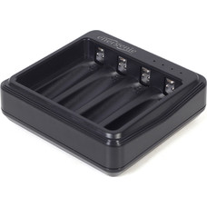 CARGADOR DE BATERIAS GEMBIRD USB DE 4 RANURAS COMPATIBLE AA, AAA RECARGABLES