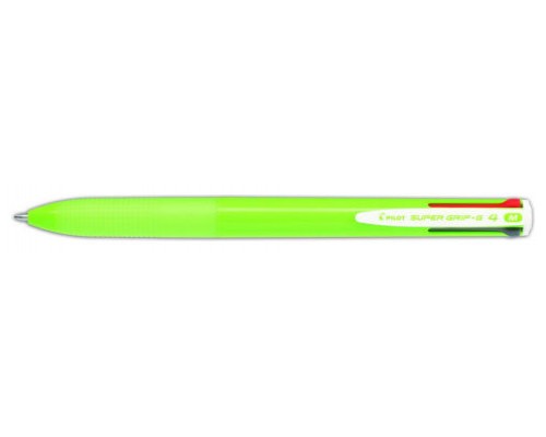 BOLIGRAFO SUPERGRIP G - 4 COLORES - CUERPO COLOR- VERDE LIMA PILOT BPKGG-35M-LG (Espera 4 dias)