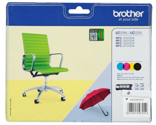 TINTA BROTHER LC229XL PACK 4 CARTUCHOS (Espera 4 dias)