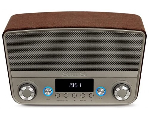 Radio Vintage Con Altavoz Aiwa Bstu-750br Bluetooth