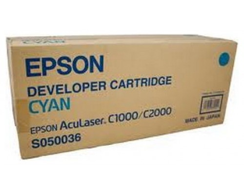 Epson Aculaser C-1000/2000 Toner Cian, 6.000 Páginas