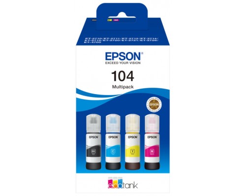 Epson Botellas Multipack Ecotank 104 4 Colores
