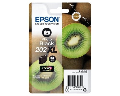 EPSON Singlepack Photo Black 202XL Claria Premium Ink con RF