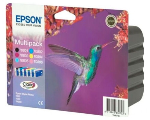 Epson Stylus Photo R-265/360 Cart. Multipack 6 colores (Radiofrecuencia + acoustic magnetic)