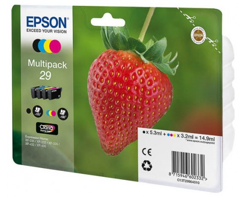 TINTA EPSON CLARIA 29 MULTIPACK 4 XP235 XP332 XP335 XP432 XP435