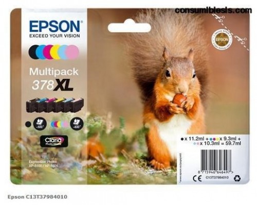 TINTA EPSON C13T379840 378XL MULTIPACK (Espera 4 dias)