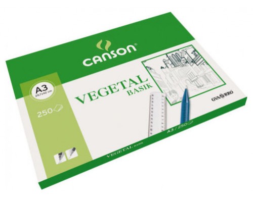 PAQUETE 250 HOJAS PAPEL VEGETAL A3 90G GUARRO CANSON C200406244 (Espera 4 dias)