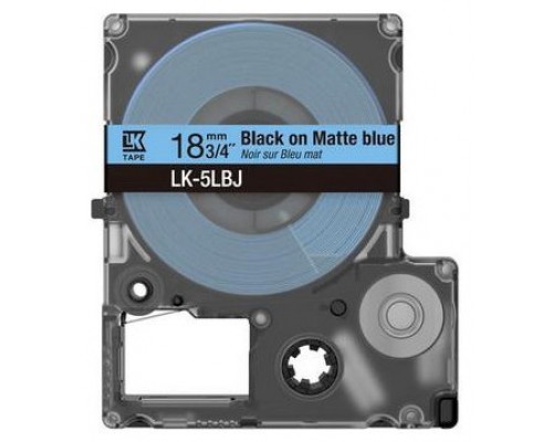 EPSON Cartucho de etiquetas Matte Tape   Blue/Black 12mm(8m)   LK-4LBJ