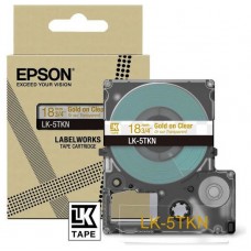 EPSON Cartucho de etiquetas Metallic Tape   Clear/Gold 18mm(9m)   LK-5TKN