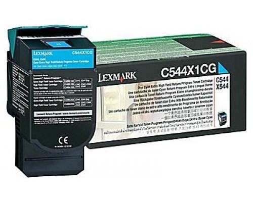 LEXMARK C544/X544 Toner Cian Extra Alto Rendimiento Retornable