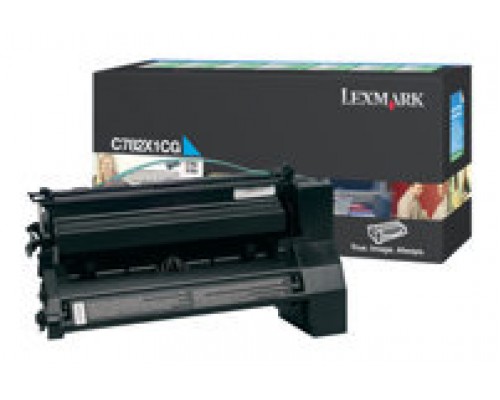 LEXMARK C-782/X-782 Cartucho de impresion Cian extra alto rendimiento retornable (15.000 pag)