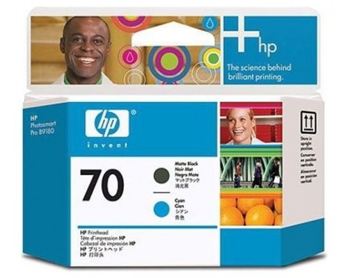 HP Photosmart Pro B9180 Nº70 Cabezal de impresion Negro mate y Cian