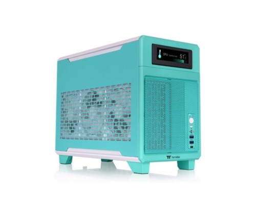 CAJA MICRO ATX THERMALTAKE TR100 USBC X 1 USB 3.0 X 2 SN FUENTE ROSA AZUL
