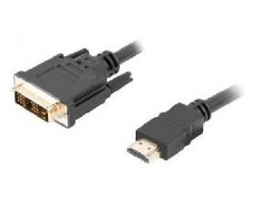 CABLE HDMI LANBERG MACHO/DVI-D 18+1 MACHO SINGLE LINK 1.8M NEGRO