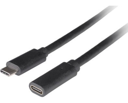 CABLE LANBERG USB-C 3.1 MACHO/HEMBRA 0.5M NEGRO