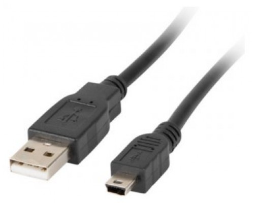 CABLE USB LANBERG 2.0 MACHO/MINI USB MACHO 1.8M NEGRO