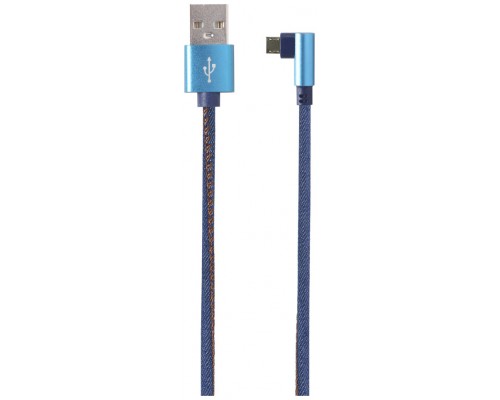 CABLE USB 2.0 A/M-MICRO USB B/M ACODADO 1.8M AZUL JEANS CABLEXPERT (Espera 4 dias)