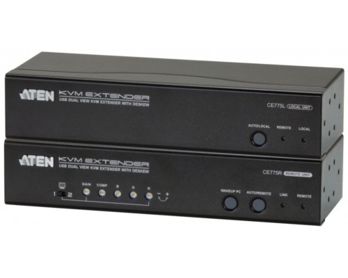 Aten CE775 extensor audio/video Transmisor y receptor de señales AV Negro (Espera 4 dias)