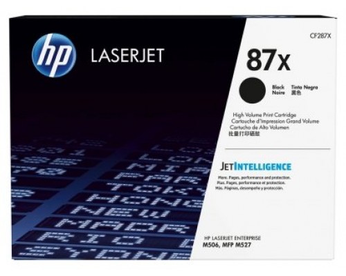 HP Toner Toner LaserJet Enterprise M506dn/M527 Negro  87X Alta capacidad 18.000 paginas