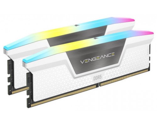 MEMORIA CORSAIR DDR5 32GB 2X16GB PC6000 VENGEANCE RGB BLANCA CMH32GX5M2E6000Z36W (Espera 4 dias)