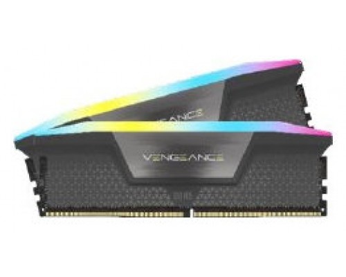 MEMORIA CORSAIR DDR5 64GB 2X32GB PC6400 VENGEANCE RGB CMH64GX5M2B6000Z28 (Espera 4 dias)