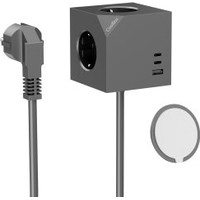 Coolbox CUBIK 3 Enchufes Cubo Magn&eacute;tico Carga USB