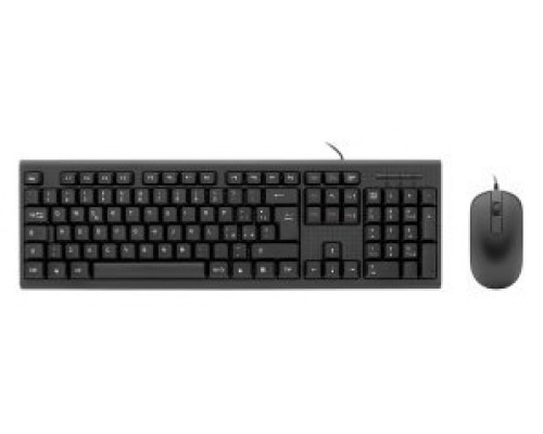 TECLADO Y MOUSE COOLBOX COLOR NEGRO RESISTENTE A