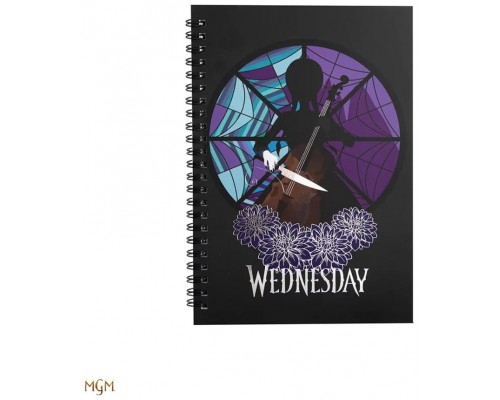 CUADERNO WEDNESDAY CON CELLO 14,5X21 CM CINEREPLICAS REDSTRING CR5174 (Espera 4 dias)