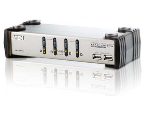 ATEN CS1734AC-AT interruptor KVM Negro, Plata (Espera 4 dias)