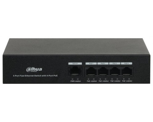 (DH-PFS3005-4ET-36) DAHUA SWITCH POE 4 PUERTOS + 1 (Espera 4 dias)