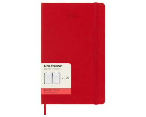 AGENDA 2024 TAPA DURA 12 MESES DIARIA L (13 X 21 CM) ROJA MOLESKINE DHF212DC3Y25 (Espera 4 dias)