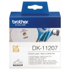 BROTHER Rollo de Etiquetas Plasticas para CD/DVD de 58mmx58mm de 100 Uds.