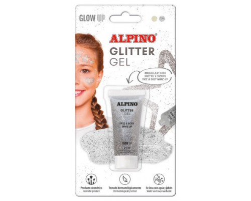 BLÍSTER GEL TRANSPARENTE CON PURPURINA PLATA ALPINO DL000605 (Espera 4 dias)